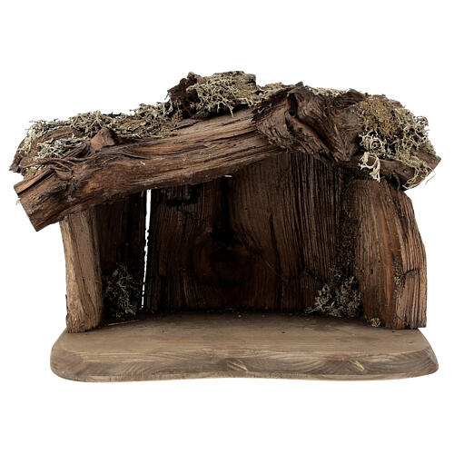 Holy Family in the grotto, 10 cm Original Nativity model, in painted Valgardena wood - 5 pcs 6
