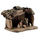 Holy Family in the grotto, 10 cm Original Nativity model, in painted Valgardena wood - 5 pcs s4