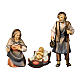 Holy Family with Rocking Crib, 10 cm Nativity Original Shepherd model, in painted Valgardena wood s1