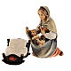 Holy Family with Rocking Crib, 10 cm Nativity Original Shepherd model, in painted Valgardena wood s2