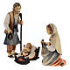 Holy Family with Rocking Crib, 10 cm Nativity Original Shepherd model, in painted Valgardena wood s3
