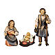 Sacred Family with Rocking Manger, 12 cm nativity Original Shepherd model, in painted Val Gardena wood s1