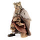 Tres reyes magos para belén Original Pastor madera pintada en Val Gardena 10 cm de altura media s6