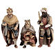 Trois rois mages pour crèche Original Berger bois peint Val Gardena 10 cm s1