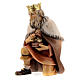Tres reyes magos para belén Original Pastor madera pintada en Val Gardena 12 cm de altura media s8