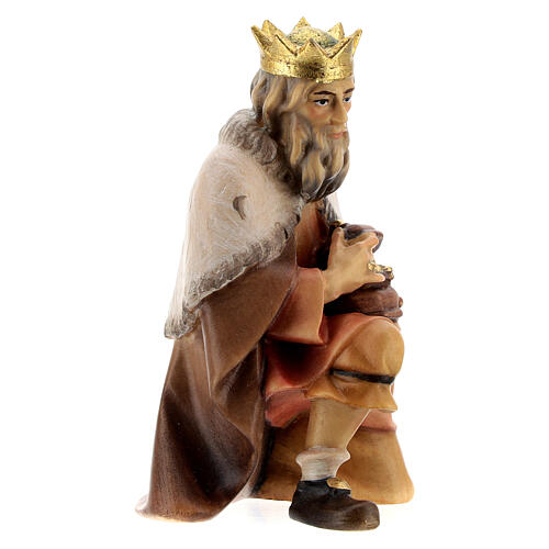 Três reis magos presépio Orginal Pastor Val Gardena madeira pintada 12 cm 5