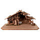 Nativity Scene in star Original Pastore model painted wood from Val Gardena 12 cm - 14 pieces s11