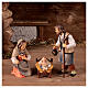 Complete Nativity set in stable 12 cm, mod. Original Shepherd, in painted Valgardena wood 14 pcs s2