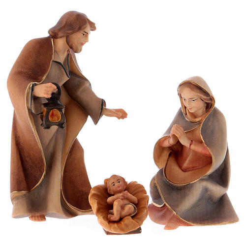 Nacimiento de Jesús para belén Original Redentor madera pintada en Val Gardena 10 cm de altura media 1