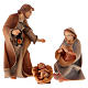 Nacimiento de Jesús para belén Original Redentor madera pintada en Val Gardena 10 cm de altura media s1