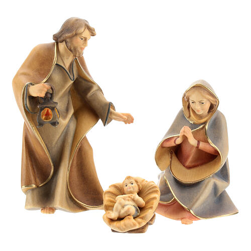 Nacimiento de Jesús belén Original Redentor madera pintada en Val Gardena 12 cm de altura media 1