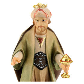 Three Kings with Gifts Set, 12 cm nativity Original Redeemer model, in painted Val Gardena wood