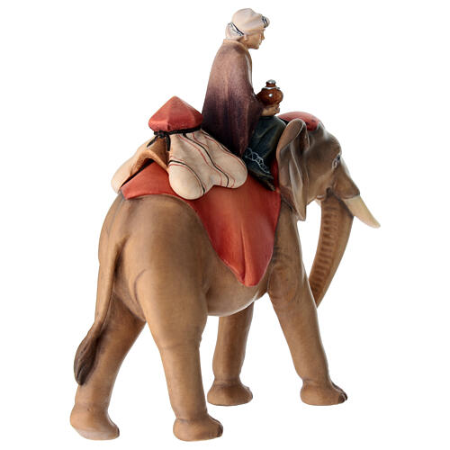 Mann auf Elefant Mod. Original Redentore 10cm Grödnertal Holz 4