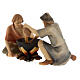 Dining shepherds Original Redentore Nativity Scene in painted wood from Val Gardena 10 cm s2