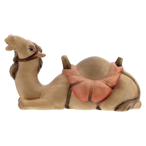 Young camel rider with lying camel Original Redentore Nativity Scene painted wood from Valgardena 10 cm 3