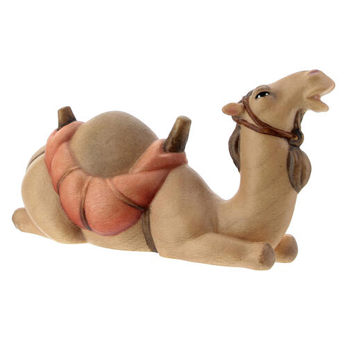 Young camel rider with lying camel Original Redentore Nativity Scene painted wood from Valgardena 10 cm 4