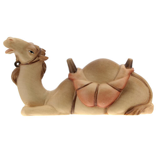 Young camel rider with lying camel Original Redentore Nativity Scene painted wood from Valgardena 12 cm 3