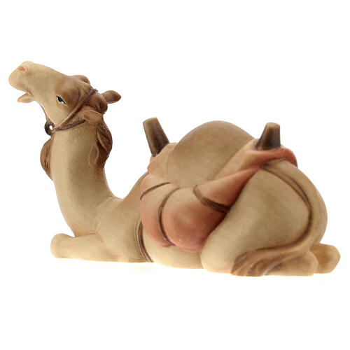 Young camel rider with lying camel Original Redentore Nativity Scene painted wood from Valgardena 12 cm 5