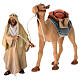 Chamelier adulte avec chameau debout pour crèche Original Rédempteur bois peint Val Gardena 10 cm s2