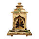 Nativity stable lantern with light 12 cm, nativity Original Redeemer, in painted Val Gardena wood s1