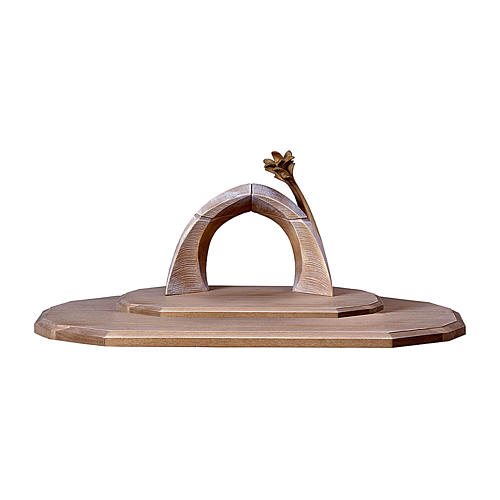Capanna ricurva con ampliamento presepe Original Redentore legno dipinto in Val Gardena 10 cm 1