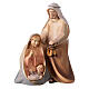 Holy Family statue 10 cm, nativity Original Comet, in painted Val Gardena wood s1