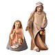 Holy Family statue 10 cm, nativity Original Comet, in painted Val Gardena wood s2