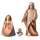 Holy Family statue 10 cm, nativity Original Comet, in painted Val Gardena wood s3