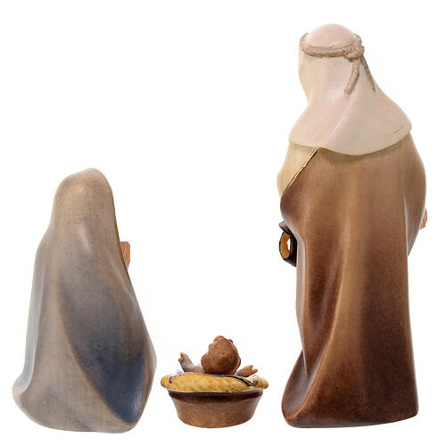 Marie Jésus et Joseph crèche Original Comète bois peint Val Gardena 12 cm 9