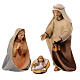 Marie Jésus et Joseph crèche Original Comète bois peint Val Gardena 12 cm s1