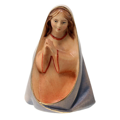 Mary, Baby Jesus and Joseph statue 12 cm, nativity Original Comet, in painted Val Gardena wood 3