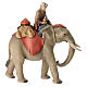 Elephant group with saddle and jewels Original Cometa Nativity Scene in painted wood from Valgardena 12 cm s1
