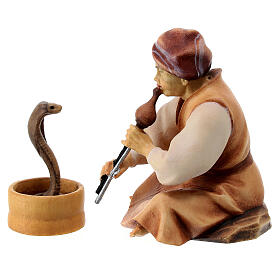 Snake charmer Original Cometa Nativity Scene in painted wood from Valgardena 12 cm