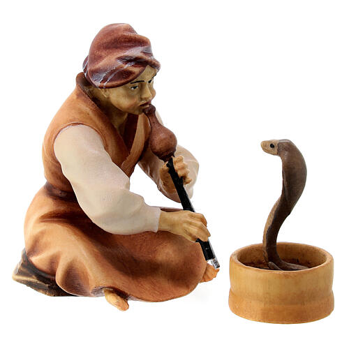 Snake charmer Original Cometa Nativity Scene in painted wood from Valgardena 12 cm 3