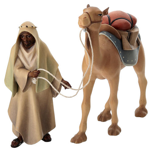 Standing camel group Original Cometa Nativity Scene in painted wood from Valgardena 12 cm 2