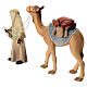 Camel and driver 12 cm, nativity Original Comet, in painted Val Gardena wood s4