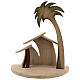 Stylised stable with Star of Bethlehem Original Cometa Nativity Scene in painted wood from Valgardena 10 cm s1