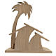 Nativity stable stylized with palm 10 cm, nativity Original Comet, in painted Valgardena wood s4