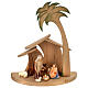 Nativity Scene with sheep Original Cometa model in painted wood from Valgardena 10 cm - 7 pieces s1