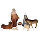 Nativity Scene with sheep Original Cometa model in painted wood from Valgardena 10 cm - 7 pieces s5