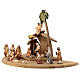 Nativity Scene with shepherds Original Cometa model in painted wood from Valgardena 10 cm - 19 pieces s5