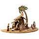 Nativity Scene with shepherds Original Cometa model in painted wood from Valgardena 10 cm - 19 pieces s7