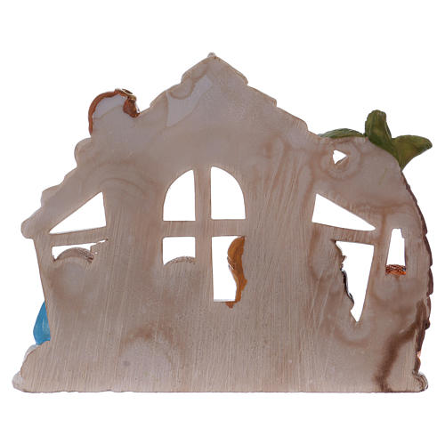 Stable in resin 10 characters, 13.5 cm nativity 2