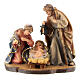 Rainell Nativity Scene carved from a painted wooden block from Valgardena s1