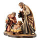 Rainell Nativity Scene carved from a painted wooden block from Valgardena s2