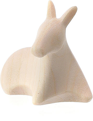 Asino stilizzato legno naturale Ambiente Design 9,5 cm 2