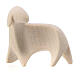 Stylised sheep looking to its left in natural wood Ambiente Design 9.5 cm s1
