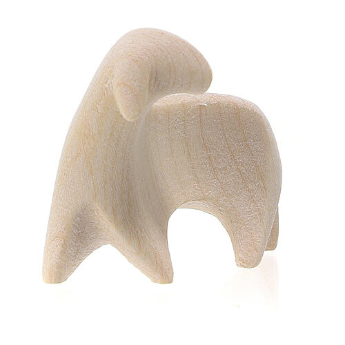 Mouton debout tête gauche stylisé bois naturel Ambiente Design 9,5 cm 2