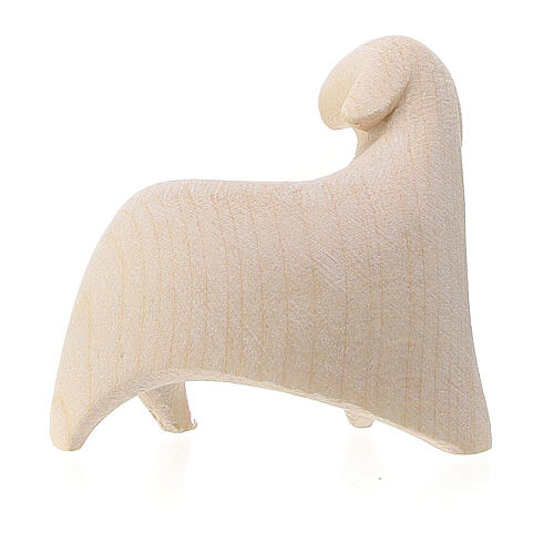 Mouton debout tête gauche stylisé bois naturel Ambiente Design 9,5 cm 4