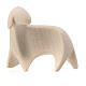 Mouton debout tête gauche stylisé bois naturel Ambiente Design 9,5 cm s1